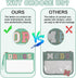 Iqimott Chenille Letter Patch Bag, Clear MEDS Drugs Pouch, Waterproof Nylon Zipper Toiletry Storage Case - Green