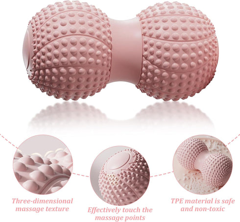huoflame Peanut Massage Ball for Deep Tissue, Trigger Point Therapy, Myofascial Release Double Lacrosse Foam Roller