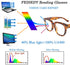 FEISEDY Retro Square Thick Big Frame Blue Light Blocking Reading Glasses, Anti Glare Digital Eyestrain Reader B2523
