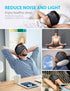 TOPOINT Wireless Bluetooth Sleep Headphones Eye Mask with Microphone, Handsfree, Silk Sleep Mask for Side Sleepers