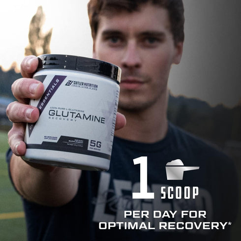 Cutler Essentials 100% Pure L-Glutamine for Enhanced Recovery, Lean Muscle Support | Unflavored, 60 Servings
