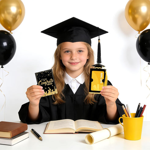 Sereliy 12 Sets Graduation Gift Money Holder with Envelopes & Tassels, Graduation Money Holder Cards, Congrats Grad