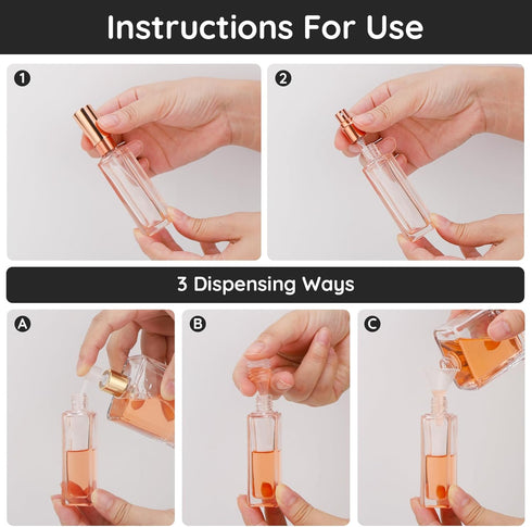 Segbeauty 5PCS Refillable Perfume Atomizer, 20ML Portable Travel Spray Bottle for Liquid Dispense
