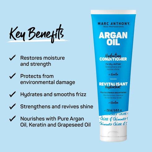 Marc Anthony Argan Oil Conditioner with Keratin - Moisturizing & Hydrating for Dry Hair, Sulfate & Paraben Free