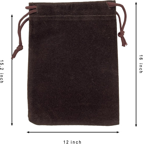 AEAOA Gift Bags, Pack of 5, 16" X 12" Velvet Drawstring Jewelry Pouches for Candy, Toys, Jewelry, Birthday Party Favors