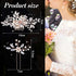 Yeshone 5 Pieces Wedding Hair Comb Bridal Hair Pins Crystal Pearl Hair Accessories Rhinestone Flower Hair Piece for Wedding Bride Women(Rose Gold,Classic Style)