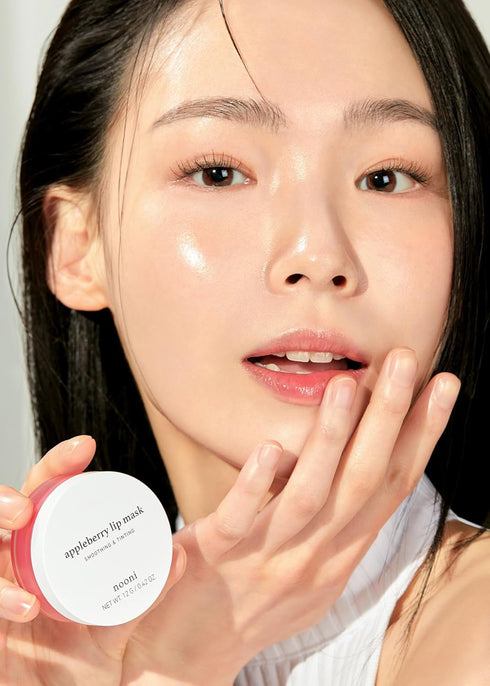 NOONI Appleberry Korean Lip Tinting Butter | 42 oz Natural Lip Balm with Raspberry Extract, Smoothing & Exfoliator Balm