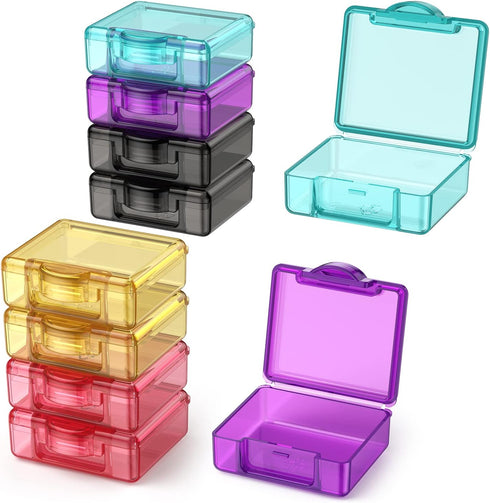 Urekt Cute Small Travel Pill Box, 10 pcs Mini Pocket Pill Organizer Daily