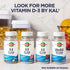 KAL Vitamin D3 1000 IU Softgels (25 mcg), Liquid Filled ActivGel, 200 Servings for Bone Health