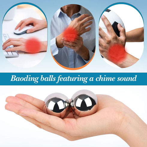 varlty 1.5-inch Baoding Balls with Chime:Traditional Chinese Balls for Hand Therapy, Hand Exerciser, Finger Exerciser