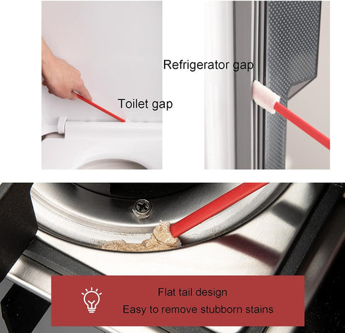 100PCS Disposable Crevice Cleaning Brush Tool Kit | Toilet Brush Disposable, Toilet Seat Cleaner Tool Disposable
