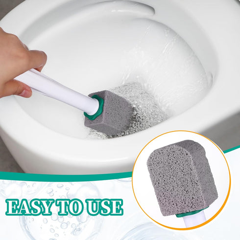 26 Pcs Toilet Pumice Stone with Long Handle, Toilet Bowl Cleaner Brush Wand Refills for Deep Cleaning