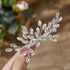 SWEETV Rhinestone Bride Wedding Hair Clip, Silver Crystal Bridal Hair Comb, Sparkly Hair Piece for Women/Girls &