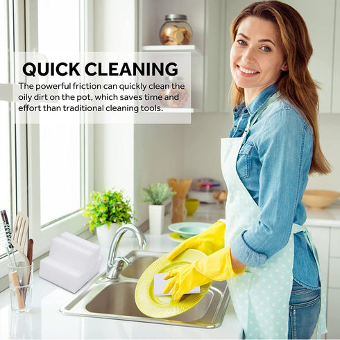 100/180 Pack Magic Sponge Eraser, Non-Scratch Melamine Foam Sponges for Multi-Functional Household Cleaning