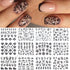 Flower Nail Stickers for Nail Art, 3D Self Adhesive Black Flower Leaf Nail Designs, 48 Styles for Women