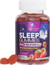 Melatonin Gummies 8mg - Extra Strength Sleep Support with 20mg Passiflora, Vegan, Berry Flavor - 60 Gummies