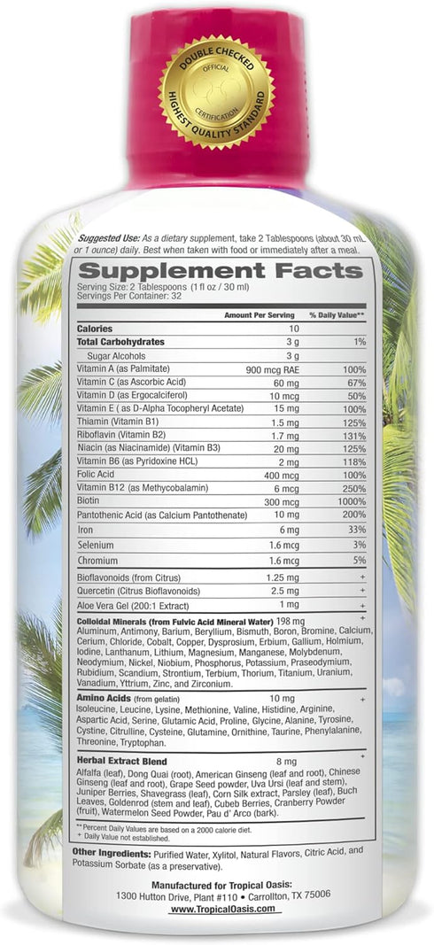 Premium Liquid Multivitamin for Women | Sugar Free | 100+ Vitamins, Minerals & Herbs for Anti-Aging, Heart, Brain &