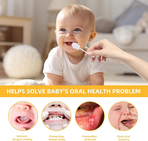EASICUTI Upgrade Baby Tongue Cleaner, 52PCS Newborn Baby Toothbrush, Disposable Infant Oral Cleaner
