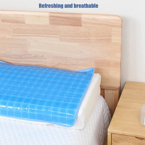 Pillow Cooling Pad, Soft Gel Mat – Ergonomic Foldable Cushion for Home, Beauty Salon, Night Sweats, Migraines