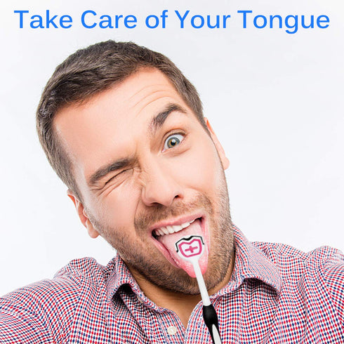 Tongue Brush, Tongue Scraper, Tongue Cleaner, 3 Pack (Black, Blue, Green)