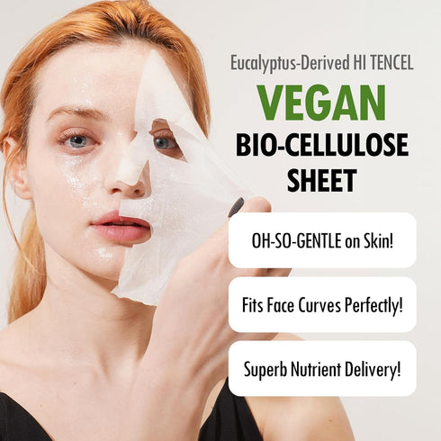 FARMSKIN Superfood Salad Sheet Mask Set of 6 - Face Mask Sheets with MangoSteen, Broccoli, and More