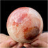 PPOZYLPC 1pcs 210-300g Pork Stone Ball, Quartz Crystal Red Ball