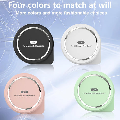UV Light Toothbrush Cleaner and Holder, Portable Rechargeable Case with Fan Drying for Electric & Manual Toothbrushes
