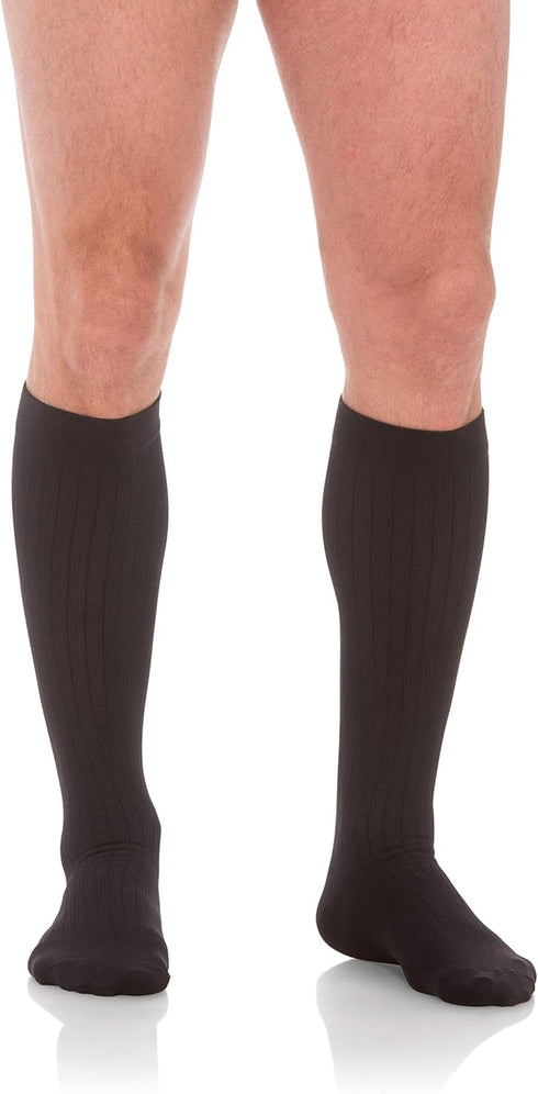 Jomi Compression Men Collection, 15-20mmHg Compression Socks Microfiber 102, Medium, Black