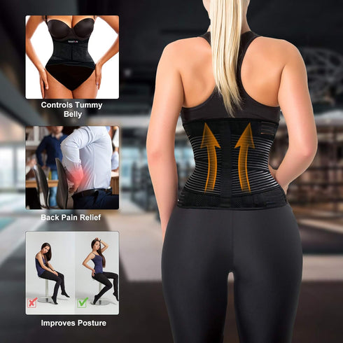 Back Support Brace Belt for Men & Women, Breathable Lumbar Support Belt for Lower Back Pain & Sciatica Relief
