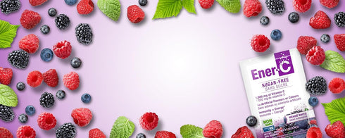 Ener-C Sugar Free Mixed Berry Multivitamin Drink Mix - 30 Pack, 1000mg Vitamin C, Natural Immunity Support