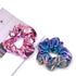 Shiny Scrunchies Metallic Hair Bands Elastic Hair Ties Set, Glitter Ponytail Holder for Women (Set of 2)