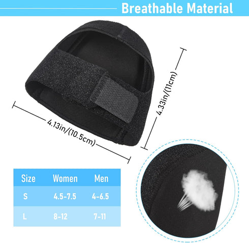 4 Pieces Heel Cushions Protectors - Plantar Fasciitis Heel Pads, Adjustable Breathable Support for Heel Pain Relief