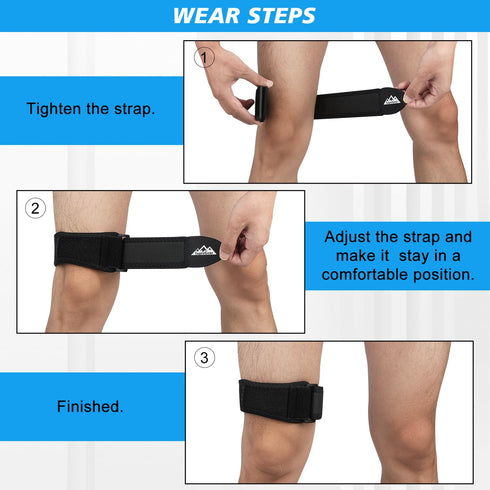 supregear IT Band Strap, Adjustable Compression Wrap for Knee Thigh Hip & ITB Support, Men & Women