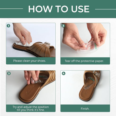 Welnove Arch Support Inserts - 8-Pair Gel Insoles for Plantar Fasciitis, Foot Pain Relief, Men Women