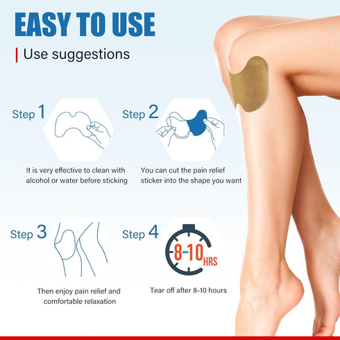 Pain Relief Patches - 24 Count for Knee, Back, Neck, Shoulder Pain & Muscle Soreness - 8 Hours Heat Therapy