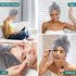 JEFFSUN Microfiber Hair Towel Wrap for Women, 2 Pack Super Absorbent Quick Dry Turban for Curly Long Thick Hair, 2