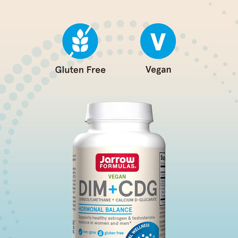 Jarrow Formulas DIM + CDG - 30 Veggie Capsules - Dietary Supplement for Liver Detox Support, Healthy Hormone Regulation