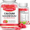 Sugar Free Calcium Gummies for Women Men, Raspberry Flavor, Calcium Magnesium Zinc with Vitamin D3 & K2 - 120 Count