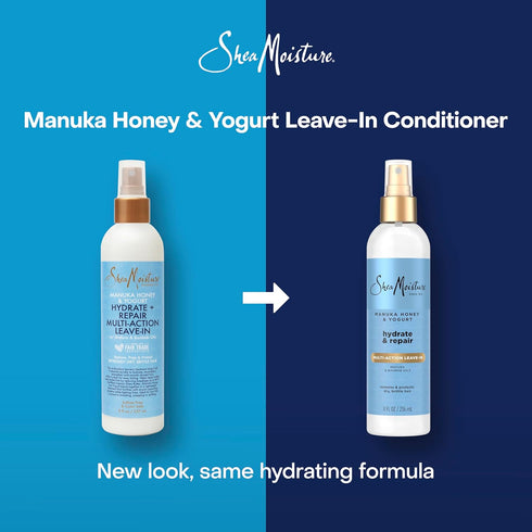 SheaMoisture Multi-Action Leave-In Conditioner for Damaged Hair, Manuka Honey and Yogurt, Sulfate Free, 8 oz