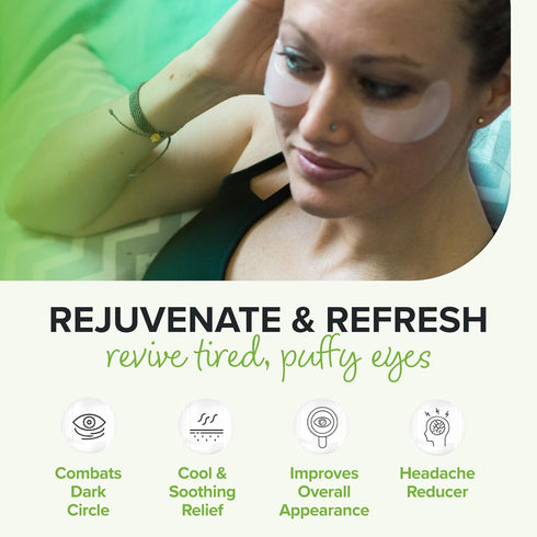 ToGoSpa Green Tea EYES, Dark Circle Warrior | Premium Anti-Aging Gel Pads with Collagen, 3 Pack