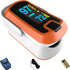Orange Dual Color OLED Finger Pulse Oximeter by MIBEST - Blood Oxygen Saturation Monitor with OLED Screen