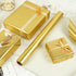 Gold Wrapping Paper Roll, Solid Color Metallic Matte Gift Wrapping Paper for Birthday Wedding Christmas Baby Shower