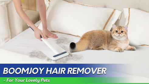 BOOMJOY Pet Hair Remover, Reusable Dog Hair Remover Brush for Furniture, Couch, Carpet, Lint Remover