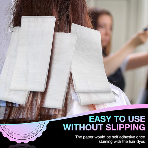 Noverlife 100PCS Reusable Foam Hair Wraps, Large Size Henna Repellent Hair Tint Paper for Salon Hair Coloring