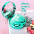 Contact Lens Case, Bling Constellations Travel Kit with Tweezers, Remover Tool, Mirror & Solution Bottle (Green)