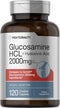 Horbaeach Glucosamine HCL with Hyaluronic Acid | 2000mg | 120 Coated Caplets | Non-GMO, Gluten Free