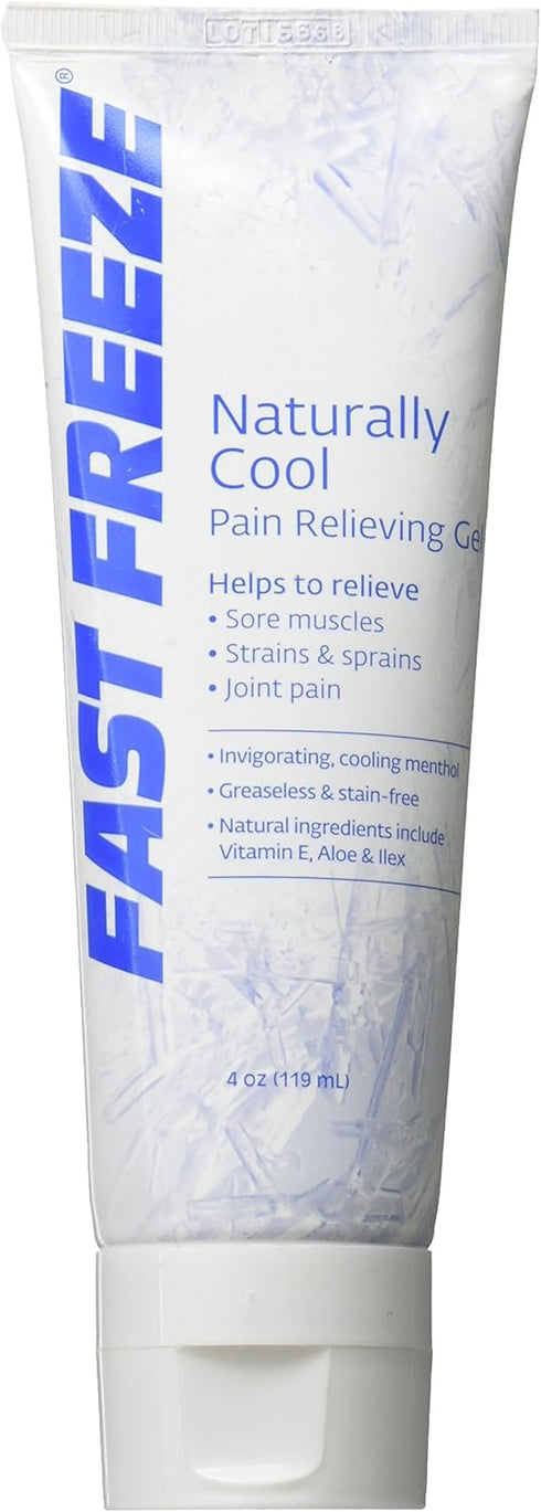 Fast Freeze All-Natural Cooling Pain Relief Therapy Gel Tube, 4 fl oz