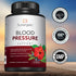 Premium Blood Pressure Support Supplement - Cardiovascular & Heart Health with Garlic, Hawthorn & Hibiscus - 90 Capsules