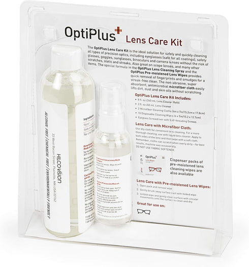 OptiPlus Lens Care Kit Alcohol-Free, Microfiber Cloths, Wipes, Eyeglass Screwdriver
