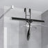Simtive 10-Inch Shower Squeegee Set, Includes Shower Door Hook, Adhesive Hook, for Shower Doors, Mirror, Window, Black